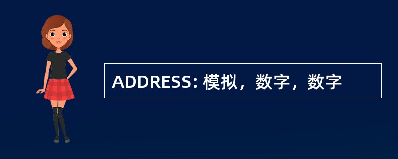 ADDRESS: 模拟，数字，数字