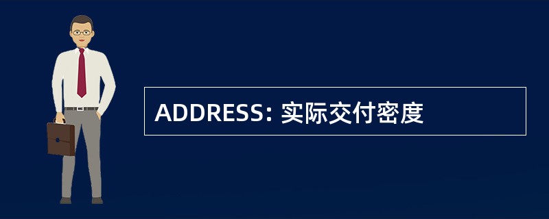 ADDRESS: 实际交付密度