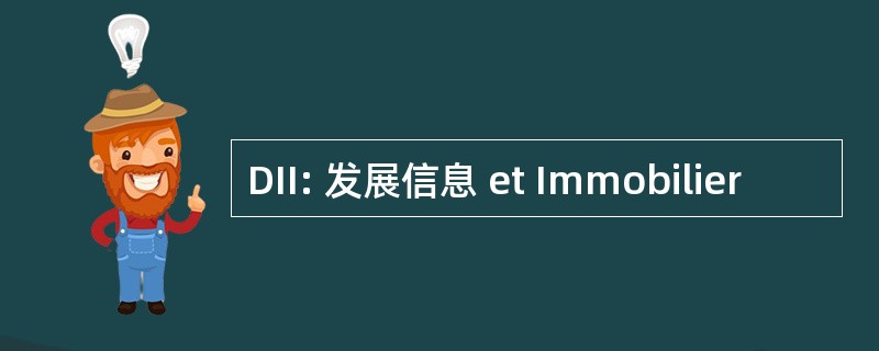 DII: 发展信息 et Immobilier