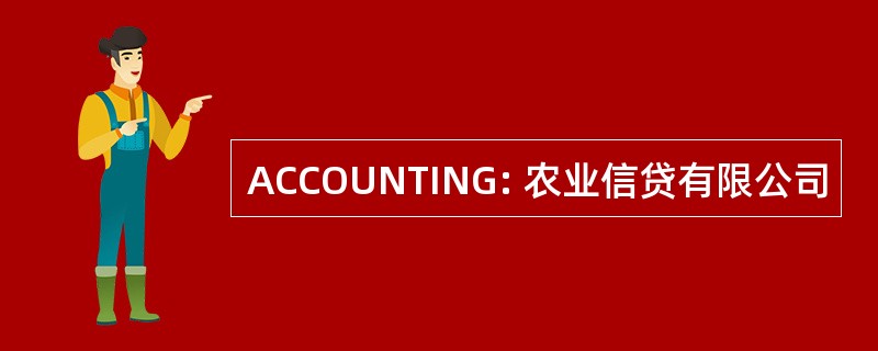 ACCOUNTING: 农业信贷有限公司