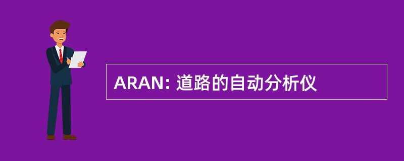 ARAN: 道路的自动分析仪