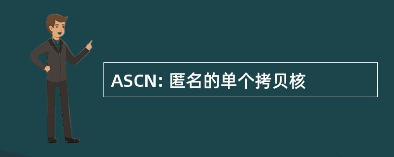 ASCN: 匿名的单个拷贝核