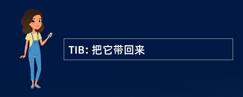 TIB: 把它带回来