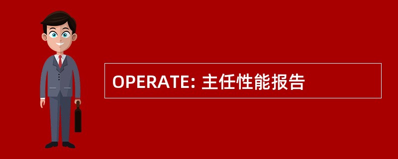 OPERATE: 主任性能报告