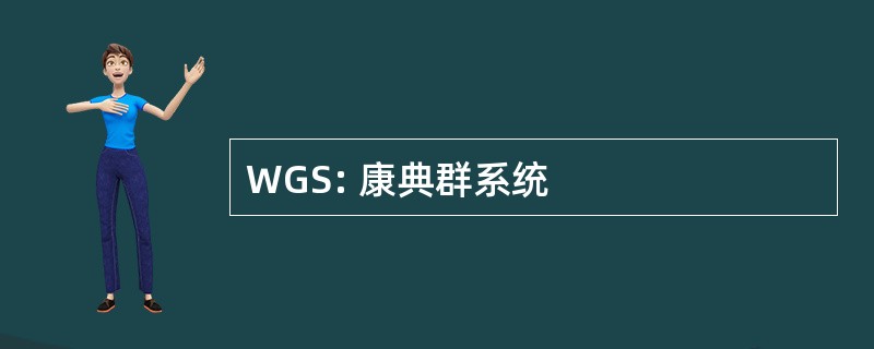 WGS: 康典群系统