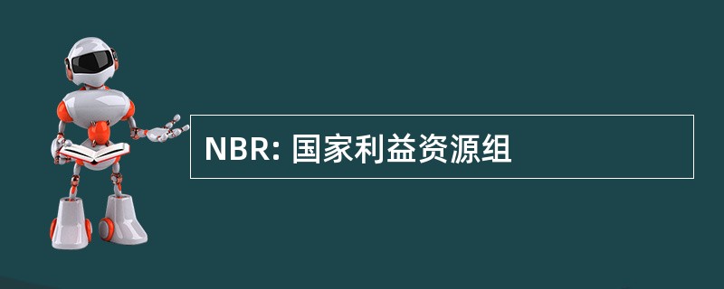 NBR: 国家利益资源组