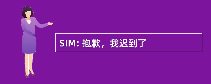 SIM: 抱歉，我迟到了