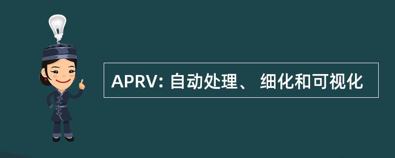 APRV: 自动处理、 细化和可视化