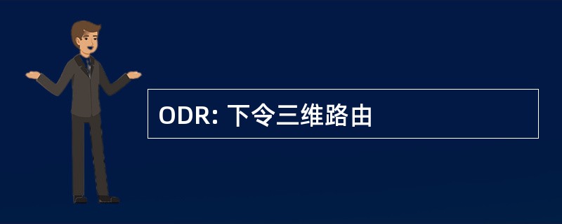 ODR: 下令三维路由