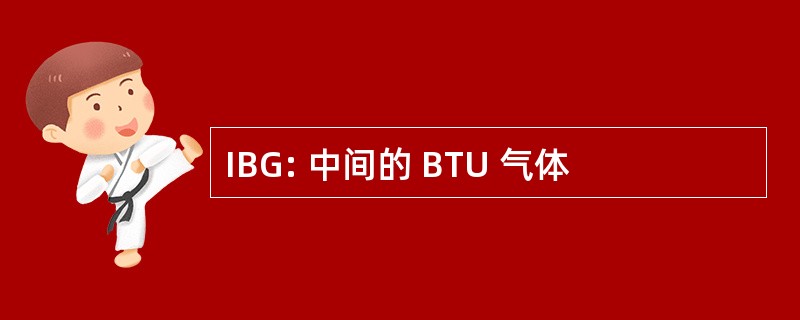 IBG: 中间的 BTU 气体