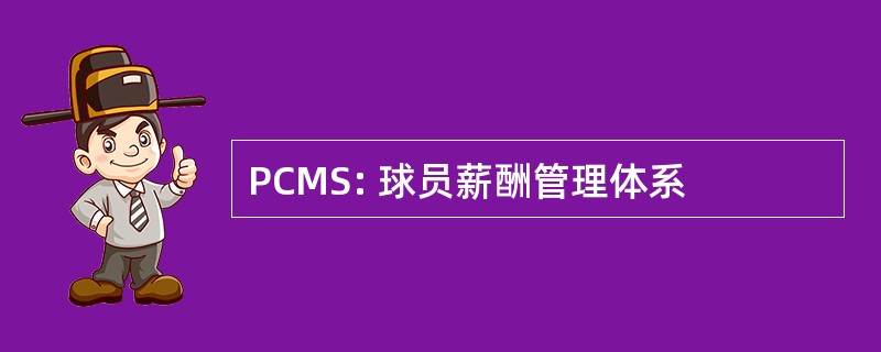 PCMS: 球员薪酬管理体系