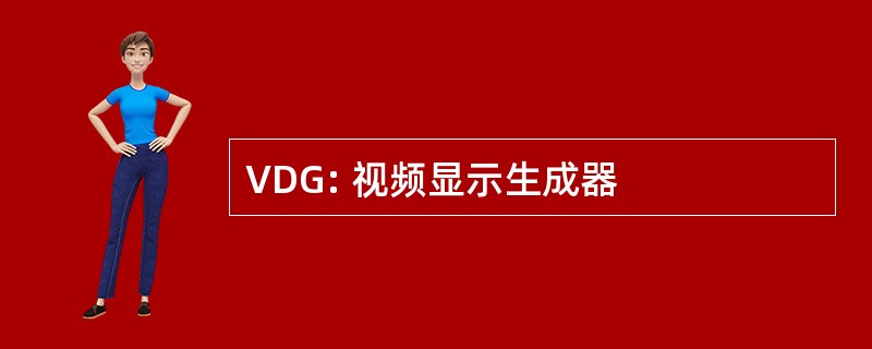 VDG: 视频显示生成器