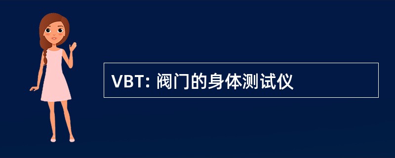 VBT: 阀门的身体测试仪