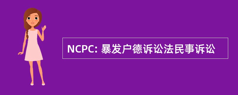 NCPC: 暴发户德诉讼法民事诉讼