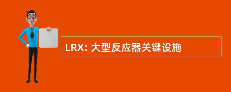 LRX: 大型反应器关键设施