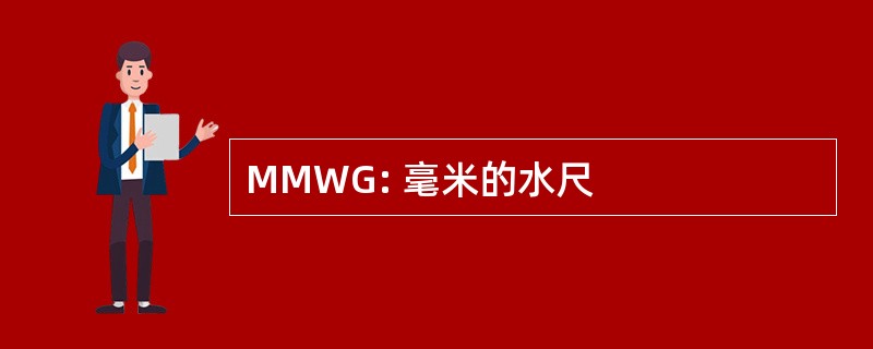 MMWG: 毫米的水尺