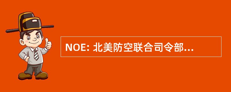 NOE: 北美防空联合司令部作战评估