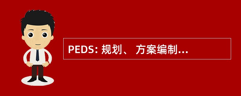 PEDS: 规划、 方案编制、 预算和执行电子传递系统