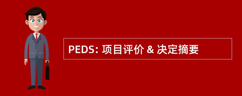 PEDS: 项目评价 & 决定摘要