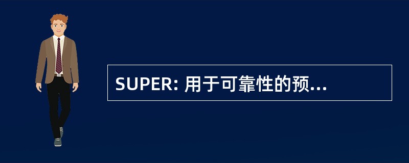 SUPER: 用于可靠性的预测和评价系统