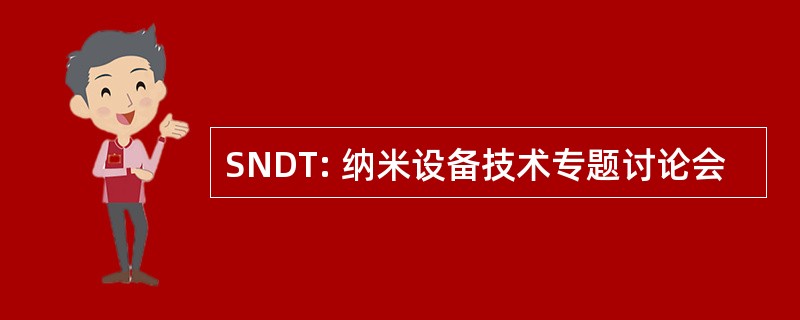 SNDT: 纳米设备技术专题讨论会