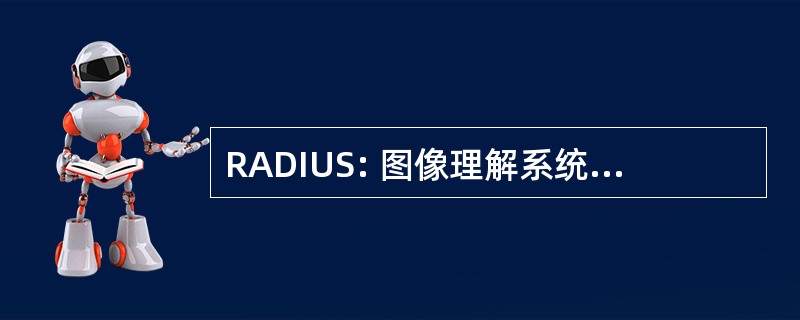 RADIUS: 图像理解系统的研究与开发