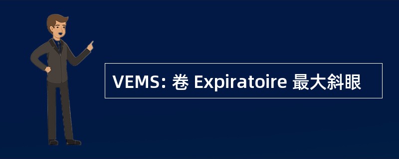 VEMS: 卷 Expiratoire 最大斜眼