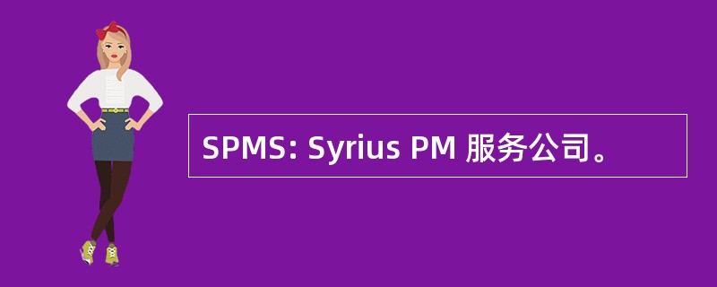 SPMS: Syrius PM 服务公司。