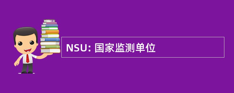 NSU: 国家监测单位