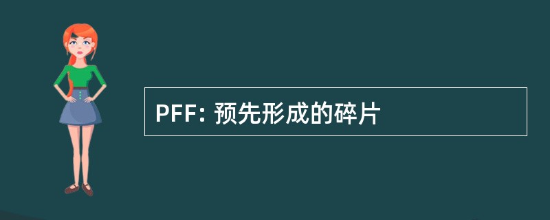 PFF: 预先形成的碎片