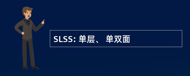 SLSS: 单层、 单双面