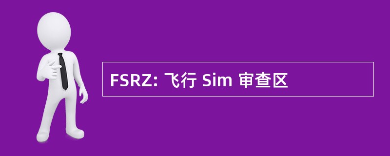 FSRZ: 飞行 Sim 审查区