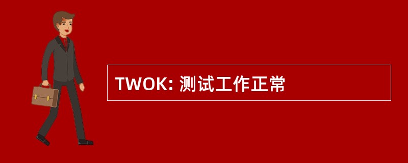 TWOK: 测试工作正常