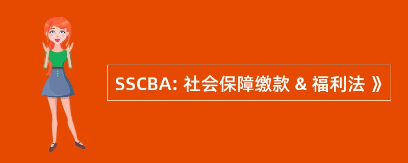 SSCBA: 社会保障缴款 & 福利法 》