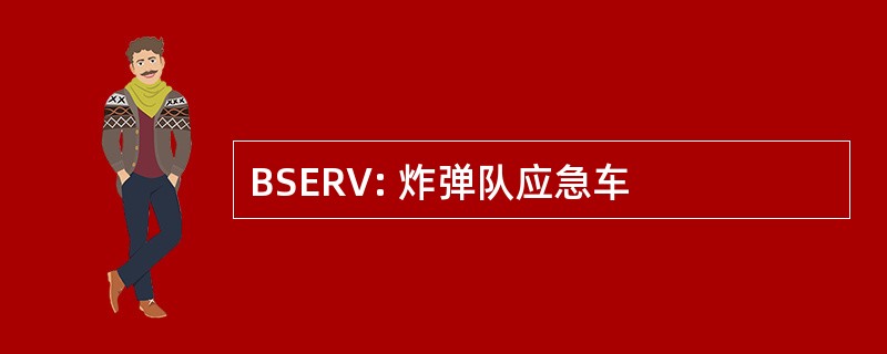 BSERV: 炸弹队应急车