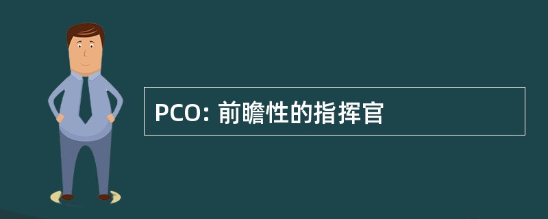 PCO: 前瞻性的指挥官