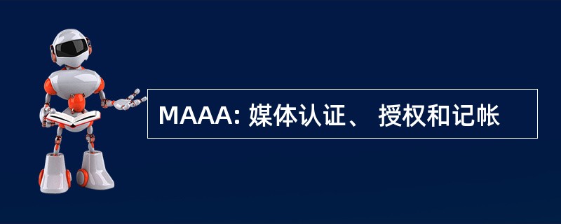 MAAA: 媒体认证、 授权和记帐