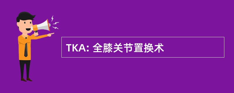 TKA: 全膝关节置换术