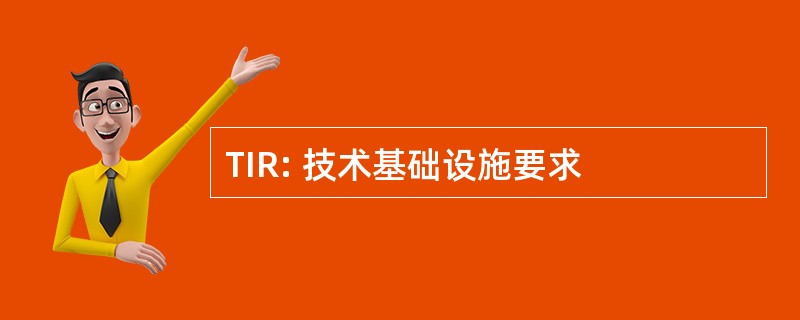 TIR: 技术基础设施要求