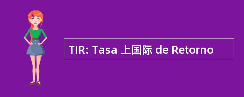 TIR: Tasa 上国际 de Retorno