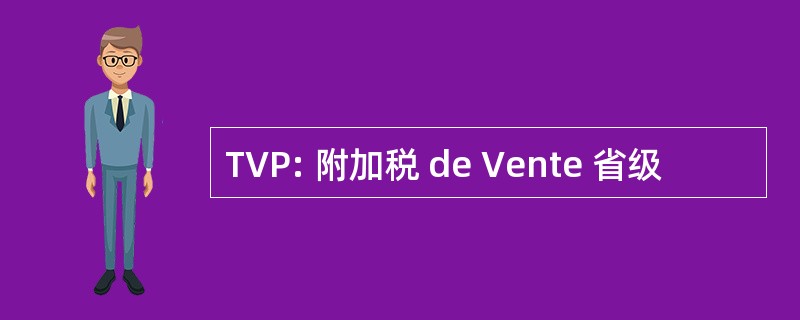 TVP: 附加税 de Vente 省级