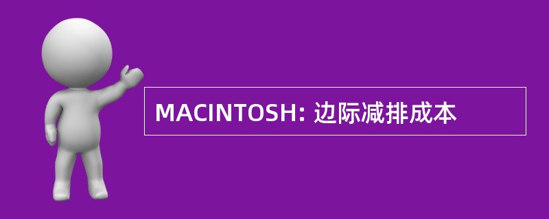 MACINTOSH: 边际减排成本