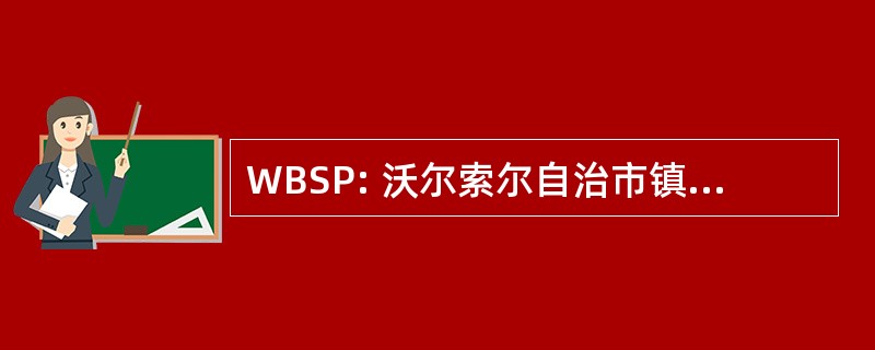 WBSP: 沃尔索尔自治市镇的战略伙伴关系