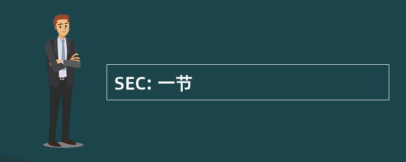 SEC: 一节