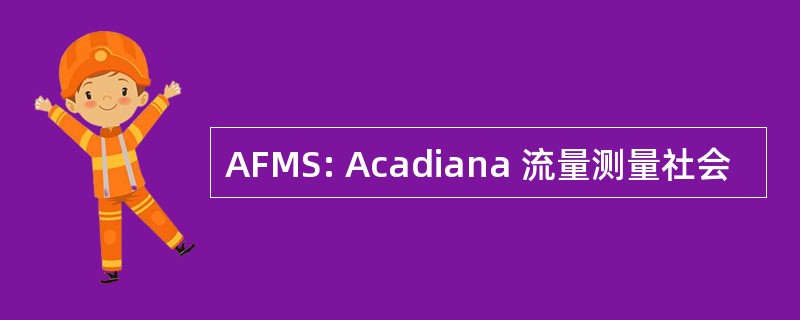 AFMS: Acadiana 流量测量社会