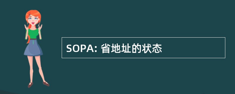 SOPA: 省地址的状态