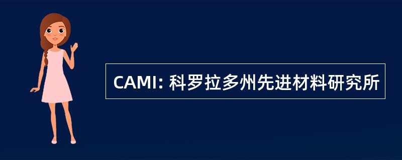 CAMI: 科罗拉多州先进材料研究所