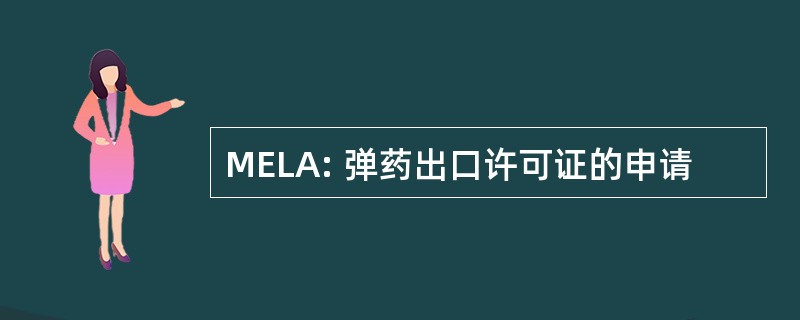 MELA: 弹药出口许可证的申请