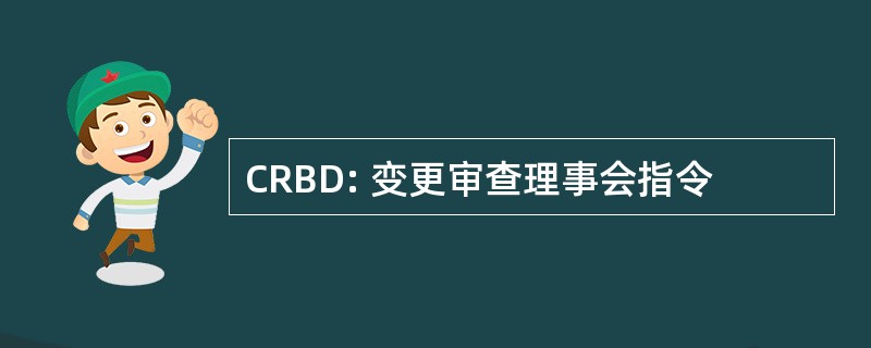 CRBD: 变更审查理事会指令