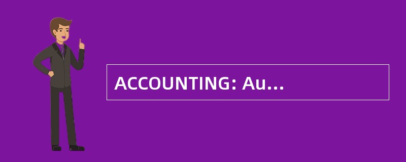 ACCOUNTING: Automovil 俱乐部哥伦比亚